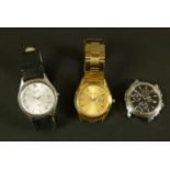 Three Seiko gentleman's quartz wristwatches