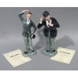 A Royal Doulton limited edition figure of Stan Laurel, number 2424, 24cm high, printed mark in