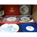 A Spode plate, limited edition 472/1000 in original box, another The Royal Wedding plate 976/2000, a