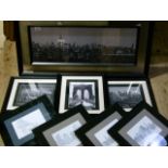 Eight framed pictures of New York skyline