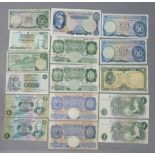 Miscellaneous lot of English, Scottish and Irish banknotes, five pounds and one pounds, various