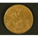 An Edward VII half sovereign 1909