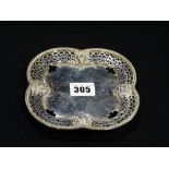 A Pierced Silver Dish, 175grm