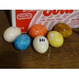 Seven Coloured Alabaster Eggs