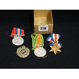 Three 2nd World War General Service Medals, Together With A Cap Badge For The Royal Engineers