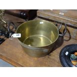 An Antique Brass Preserve Pan