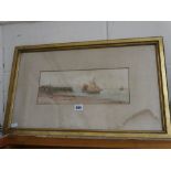 W. Appleton, Watercolour, View Of Low Tide On The Clyde, Signed