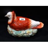 A 19th Century Staffordshire Pottery Dove On Nest, 9" Across