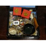 A Small Lacquerwork Box Of Collectables