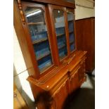 A Victorian Mahogany Breakfront Base Three Door Bookcase Cupboard