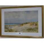 George Cockram, Watercolour, Rhosneigr Beach Scene, Signed 15" X 25"