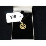 A 9ct Gold Masonic Pendant On A Gold Chain