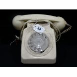 A Cream Circular Dial Retro Telephone