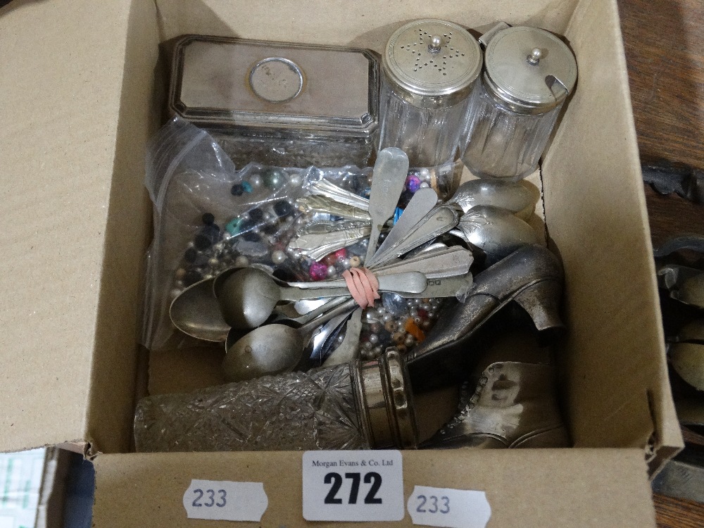 A Small Box Of Plated Ware