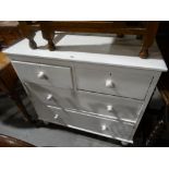 An Edwardian Painted Pine Chest Of Two Short & Two Long Drawers