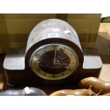 A Polished Art Deco Period Mantel Clock With Circular Dial