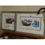 Two Roland Holt Limited Edition, Motor Racing Prints, Both Signed In Pencil