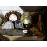 A Box Of Collectables To Include A Treen Pomander