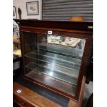 An Edwardian Mahogany Shop Table Top Display Cabinet With Mirrored Back