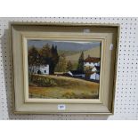 Maggie Taylor, Oil On Board, Titled "Miss Potters Cottage Westmorland" Signed 10" X 12"