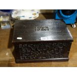 An 18th Century Carved Oak Deed Box