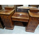 A Victorian Mahogany Knee Hole Dressing Table