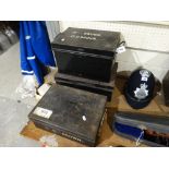 Three Tinware Deed Boxes