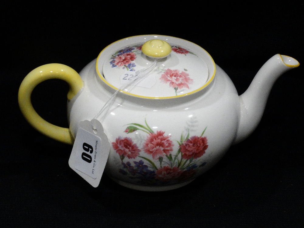 A Shelley China Floral Decorated Bachelor Teapot