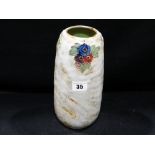 A Rare Royal Doulton Stoneware Floral Decorated Chimney Vase With Impressed Masonic Lodge
