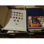 A Box Of Stamp Albums, Match Books Etc