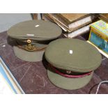 Two Circa 1960s Military Caps