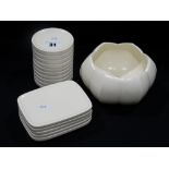 Three Wedgwood Of Etruria White Ground Pottery, Two Lidded Boxes & A Flower Vase