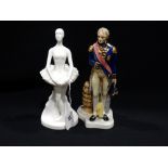 A Royal Doulton Figure "The Ballet Dance" Together With A Coalport Figure Of Admiral Nelson