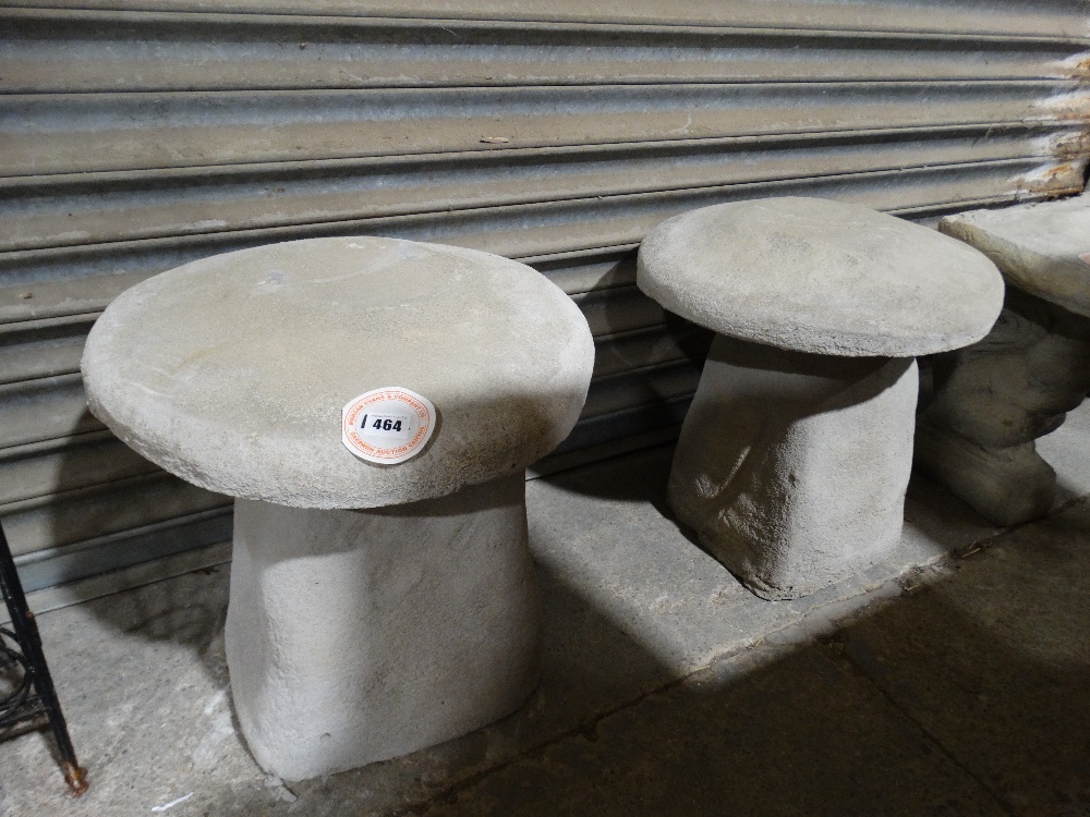 A Pair Of Reproduction Concrete Staddle Stones