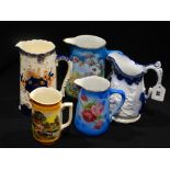 A Moulded Staffordshire Pottery Milk Jug & Others (5)