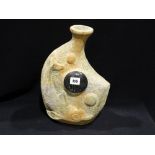 An Abstract Studio Pottery & Glass Vase, Depicting A Dolphin 13" High