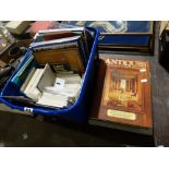 A Box Of Stamp Related Reference Books Etc, Together With A Quantity Of Antiques Reference Books