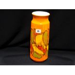 A Poole Pottery Delphis Ware Cylindrical Vase, 12" High
