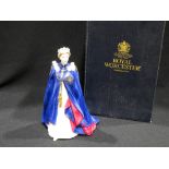 A Limited Edition Royal Worcester Figure Of Queen Elizabeth Ii