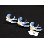 A Group Of Three Wade Porcelain Swallows