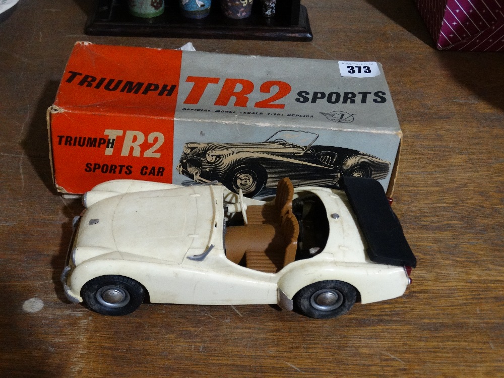 A Boxed Victory Industries Model Triumph Tr2 Sports Car (Ivory Colour)