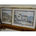 T.H Victor, A Group Of Three Watercolour Studies Of Cornish Harbour Scenes, Signed, 8.5" X 12.5"