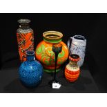 A Group Of West German Pottery Vases Etc (10)