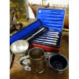 A Quantity Of Cased & Loose Cutlery, Together With Further Plated Ware