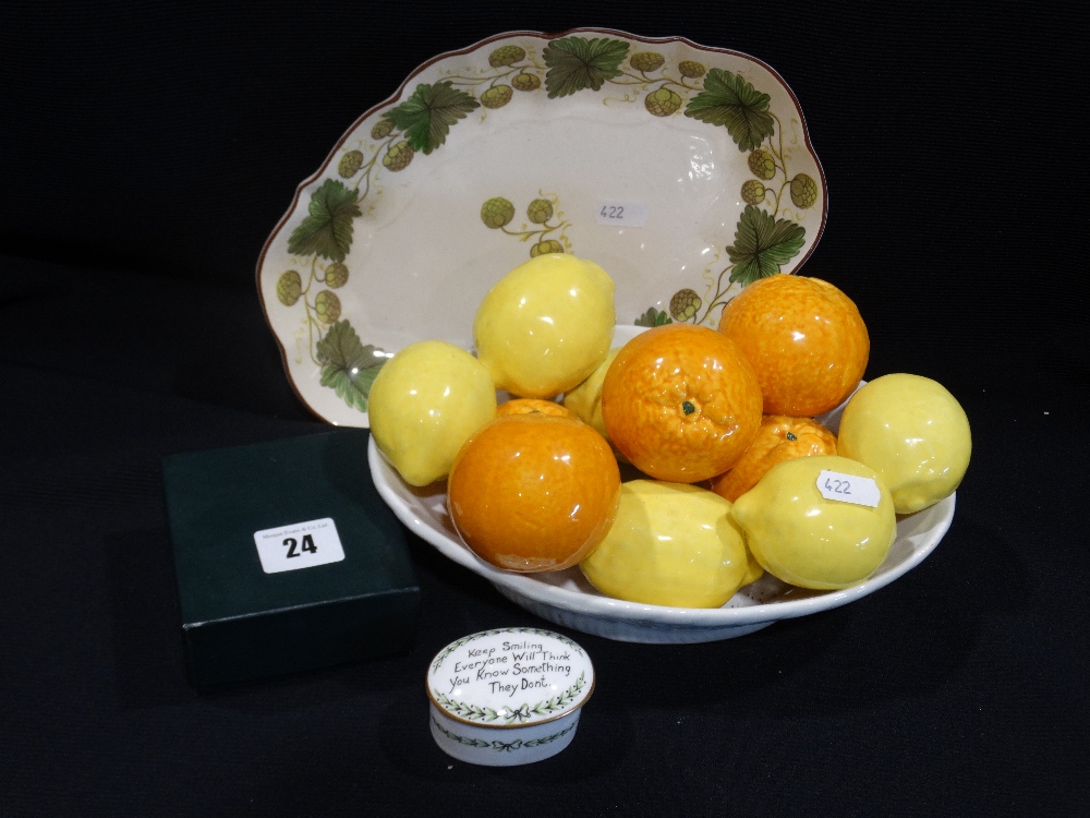 A Mid 20th Century Pottery Group Of Oranges & Lemons Etc (3)