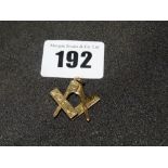 A Folding 9ct Gold Masonic Pendant