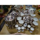 A Quantity Of Blue Rust & Gilt Decorated Victorian Breakfast Ware