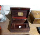 A 19th Century Mahogany Shaving Box With Paper Label For Sangwine