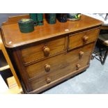 A Victorian Mahogany Chest Of Two Short & Two Long Drawers