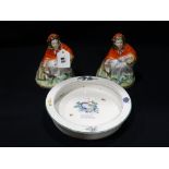 Two Staffordshire Pottery Red Riding Hood Figures, Together With A Circular Nursery Bowl